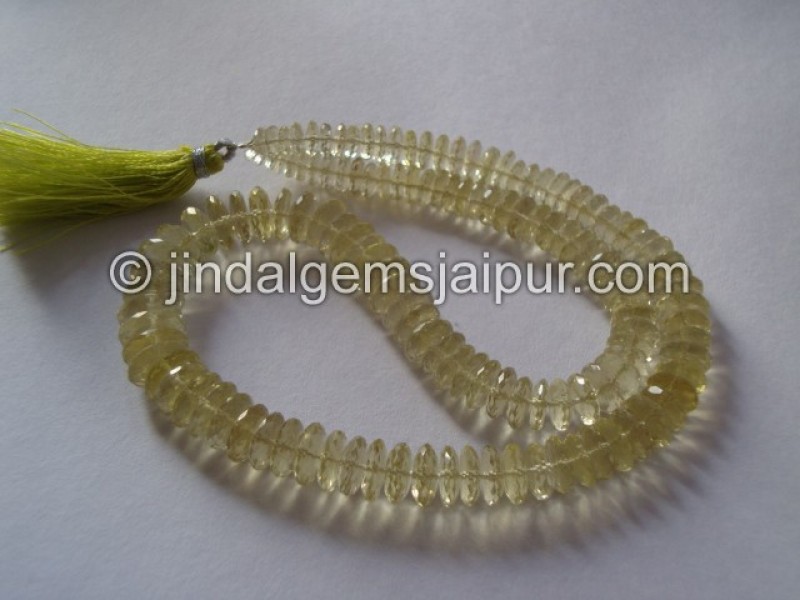 Lemon Quartz German Cut Shape Beads